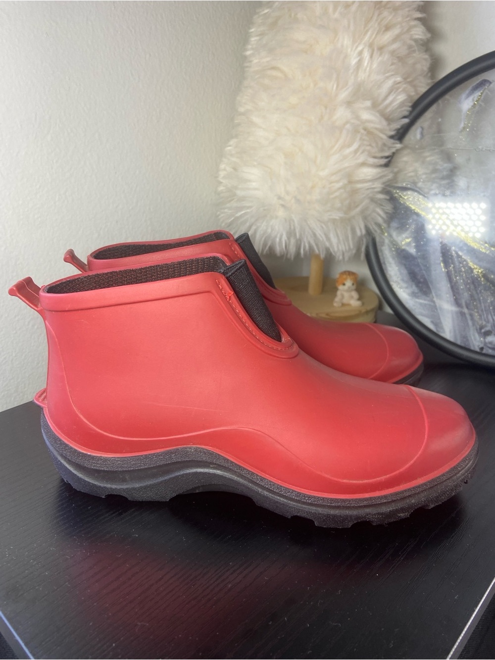 Sloggers Rain Garden Ankle Boots Green Women's Size US 7 EU 37 EUC USA Made